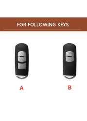 Remote Smart Car Key Case For Mazda 2 CX-5 Atenza Axela CX-7 CX-9 CX-3 CX-4 CX-8 MX5 M2 M3 M5 M6 GT Leather Keychain Cover Bag