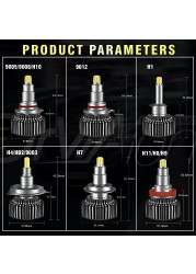 مصباح أمامي عالي الطاقة 6K 360 ° بشعاع 160 واط 30000 Lm H7 H11 H4 Canbus مصباح أمامي LED للسيارة 9005 9006 مصباح H1 توربو لمبات ملحقات إضاءة آلية
