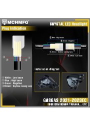 MCHMFG LED Crystal Motorcycle Headlight Headlight For Gasgas 2021-2023 EC 2021 2022 2023 Enduro Motorcycle