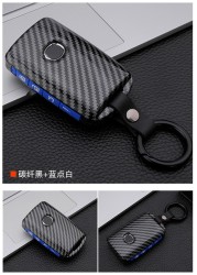 Carbon Fiber Silicone Car Key Cover Case For Mazda 3 Alexa CX4 CX5 CX8 2019 2020 Auto Remote Smart Protective Shell Accessories