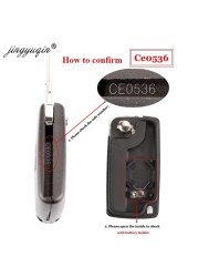 jingyuqin - Car Remote Key Case, Adjustable, For Peugeot 2/3, 307, 408, Citroen C2, C3, C4, C5, HU83/VA2, CE0536 Blade, 308 BTN