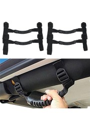 4pcs Non-slip Soft Steering Roll Bar Knob Adjustable Strap Easy to Install Car Interior Heavy Duty Practical for Jeep BJ40