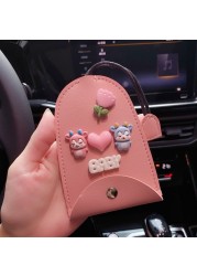 Large new cute creative auto products home car key key cover key chain pendant car key car accessories coin purse gift