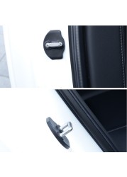 1 Set ABS Protective Cap Accessories Durable Replacement Easy Install Portable Anti-scratch Door Lock Cover For Tesla Model 3