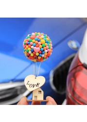 Flying House Balloon Car Decoration Center Console Interior Decor Home Party Desktop Ornaments Birthday Cake Decoration