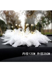 High-grade pearl feather car anti-slip mat dashboard mat perfume seat cushion mobile phone storage mat interior accessories