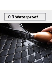 Cengair Car Trunk Mat All Weather Auto Tail Boot Luggage Pad Carpet High Side Cargo Liner For Mercedes Benz C Class 2008-2021