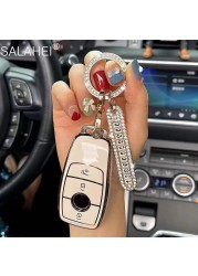 PU Car Key Case Cover For Mercedes Benz E C G M R S Class W204 W212 W176 GLC CLA GLA AMG Accessories