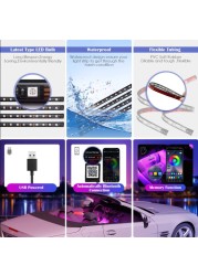 NLpearl Car LED Auto Interior Decorative Lights Car LED Foot Light 36/48 LED Atmosphere Lamp Ambient Lamp Remote Control