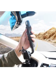 car rearview mirror universal phone holder cell phone t phone holder for phones 2.67-3.70in extend auto phone holder