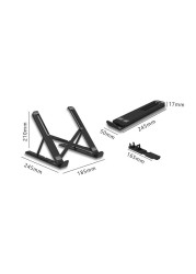 Foldable Desktop Laptop Stand Bracket Anti-slip Silicone Adjustable Stand Support Cooling Rack for Laptop Tablet Mobile Phone