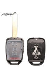 jingyuqin 2/3/4 Buttons Remote Key Shell For Honda Accord CR-V Fit XRV Vesel City Jazz Civic HRV FRV Remote Key Fob Case