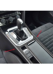 Carbon Fiber Car Interior Molding Decoration Sticker for Volkswagen VW Magotan Wharton Gear Shift Panel Cover Trim Accessories