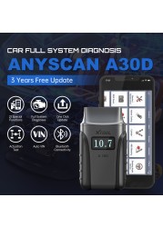 XTOOL A30M Automotive All System Diagnostic Scanner With 21 Kinds Of Special Functions BT/Wifi Support Active Test Code Reader