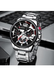 CURREN Casual Business Chronograph Waterproof Stainless Steel Men's Watch New Luxury Fashion Quartz Men's Watches