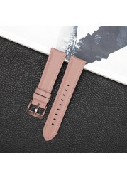 Official Leather Band for Samsung Galaxy Watch 3 45mm 41mm Genuine Leather Watch Strap Replacement for Galaxy Watch 45mm 41mm