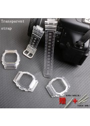 Watch Accessories Resin Strap 16mm For Casio G-SHOCK DW5600 5700 GW5035 5000 Transparent Silicone Men's And Women's Sports Band