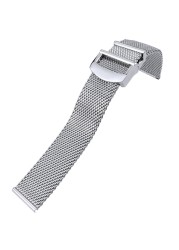 High Quality Stainless Steel Woven Mesh Watchband 20mm 21mm 22mm Fit For IWC Le Petit Prince Mark 18 Portofino Solid Watch Strap