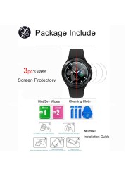 Tempered Glass Screen Protectors For Samsung Galaxy Watch 4 46mm 42mm Film Glass For Samsung Galaxy Watch 4 46mm 42mm 3-pack