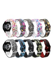 Colorful Printing Silicone Band for Samsung Galaxy Watch 4 Classic 46mm 42mm Watch 4 44mm 40mm Camouflage Strap for Watch 4 46mm