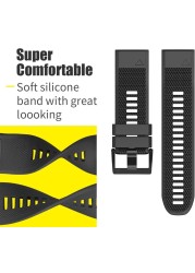 Original Silicone Band For /Fenix ​​6X /Fenix ​​6X Pro /Fenix ​​5X /Fenix ​​5X Plus Easy Fit 26mm Soft Silicone Strap Garmin Fenix ​​5X 26mm