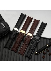 Eedulederen horlogeband voor GC polsband, 22*13mm, 20*11mm, toothed bar with stainless steel backing