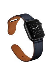 leather strap for apple watch band 44mm/40mm 42mm/38mm pulseira watchband smart watch strap iwatch bracelet apple watch 5 4 3 se 6