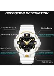 Men Analog Digital Watch Shock Resistant Military Sports Watch Multifunction Wristwatch Waterproof Watch For Man 2022