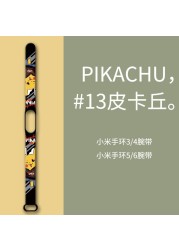 Pokemon Silicone Watch Strap for Xiaomi Mi Band 4/3/5/6 Mi Band6 Wristband for Mi Band Pikachu Smart Watch Replacement Strap