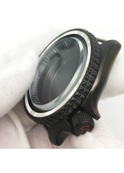 42mm sapphire glass case fits NH35A NH36A movement in black color