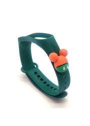 Disney Mickey Minnie Strap For Xiaomi Mi Band 4 3 5 6 Watch Strap Silicone Bracelet Replacement For Xiaomi Band Wristband