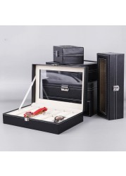 Watch Box 2/3/4/5/6/8/10 Grids PU Leather Watch Jewelry Box Storage Box Watch Packaging Organizer Jewelry Display Box