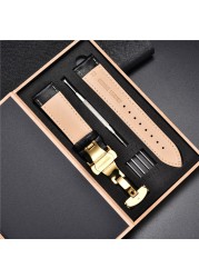 Soft Leather Watch Straps for Samsung Galaxy Gear S3 Business Strap Bracelets Men Women Watches 18mm 20mm 22mm 24mm