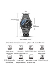 CHENXI Fashion Business Men Watches Top Brand Luxury Quartz Watch Men Stainless Steel Waterproof Wristwatch Relogio Masculino