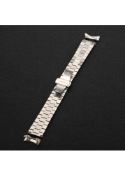 Solid Stainless Steel Watch Band 12mm 13 14 16 17 18mm 19 20mm 21 22mm Replacement Watch Strap 3 Rows Wristband Bracelet w/Tools
