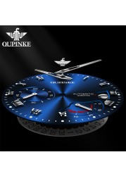 OUPINKE Top Brand Mechanical Wristwatch Luxury Sapphire Glass Automatic Watch Stainless Steel Waterproof 50M Fashion Men Watches