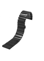 Ceramic Watchband 18 20 22mm Black White Wristband Replacement Strap for Men and Women Watch Series Quick Release