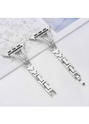 luxury diamond bracelet stainless steel band for apple watch series 2 3 42mm 38mm strap for iwatch 7 6 SE 5 4 40mm 44mm 41 45mm