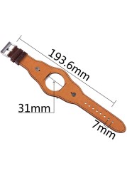 Leather Cuff Strap for Apple Watch Band 45mm/41mm 40mm 44mm 42mm/38mm iWatch Bracelet for Apple Watch Series 5 4 3 SE 6 7