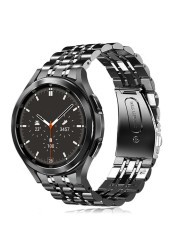 No Gaps Stainless Steel Strap For Samsung Galaxy Watch 4 Classic 46mm 42mm Wrist Band Curved End Strap Metal Bracelet Accessories