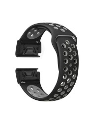 Stylish Fit Metal Strap For Garmin Fenix ​​6X 6 6S Pro 5X 5 5Plus 3HR Forerunner 935 Breathable Silicone Band Quick Release Strap