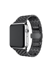 For Apple watch band 44mm 40mm 42mm 38mm 41 45mm metal strap for iwatch series 7 6 SE 5 4 3 accessories stainless steel bracelet