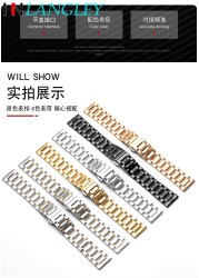 Watch band for Longines Watchband Stainless Steel Bracelet Original Master Crescent 12/13/14/15/16/17/18/19/20/21/22mm strap