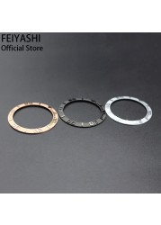 FEIYASHI 38 مللي متر الأسود السيراميك الحافة إدراج الرجال الساعات خواتم ل 40 مللي متر الغواصة دايتونا يخت ماستر حالات اكسسوارات أجزاء