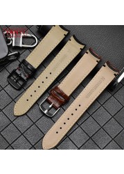 Genuine Leather Curved Bracelet End Watch Strap 20mm For Citizen BL9002-37 05A BT0001-12E 01A Watch Band 21mm Watchband 22mm