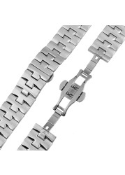 Stainless Steel Watches for VC 47040 47660/000G-9829 Chain Metal Strap 24*7mm Silver Bracelet Wristband Men's Watch Chain