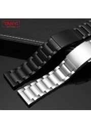 Plain End Stainless Steel Bracelet Solid Metal Watchband 22 24 26 28mm Watch Strap for Diesel DZ4209 DZ4215 DZ1844 Watches Band