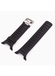 SUUNTO T Series T1 T1C T3 T3C T3D T4C T4D Watch Accessories Soft Rubber Silicone Strap For Men Women Watches