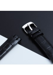 Top Quality Genuine Leather Watch Band for Strap Holder YRS403 412 402G 21mm Watchband Curved End Watches Bracelet Logo Buckle