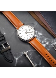 HEMSUT Genuine Leather Watch Strap for Man Women Quick Release Handmade Vintage Cowhide Watch Strap 18mm 20mm 22mm 24mm